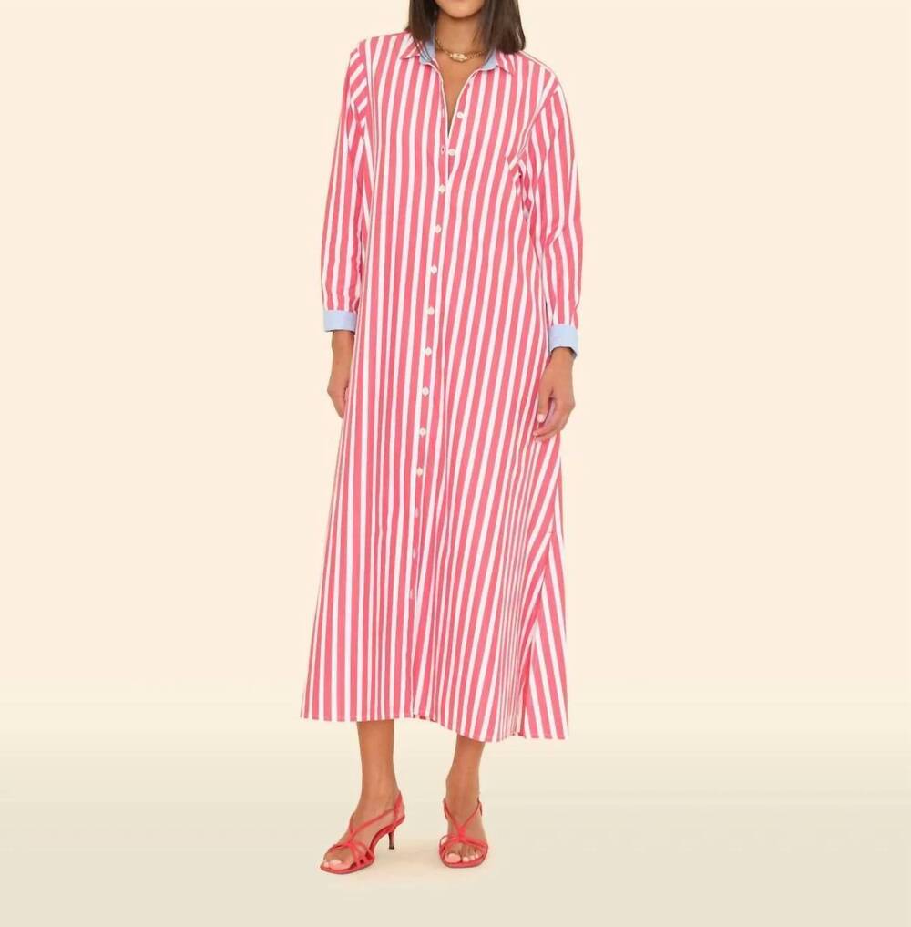 NEW XIRENA boden midi dress in scarlett stripe